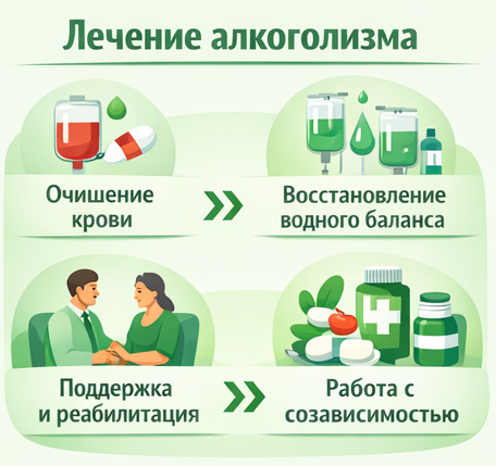 лечение алкоголизма в Нижнекамске этапы